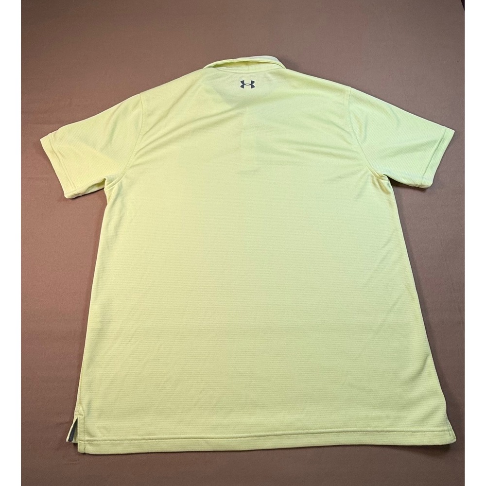 Under Armour HeatGear Loose Fit Polo Shirt Men's XL Yellow Golf Athletic‎ - Picture 6 of 7
